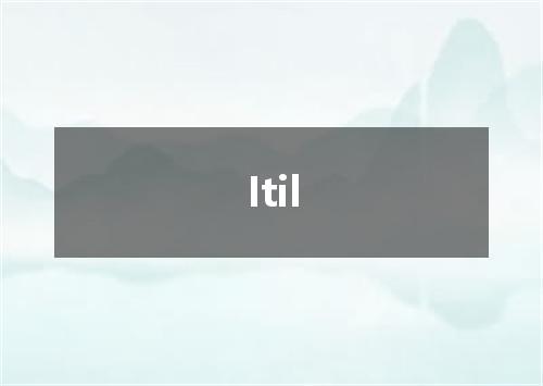 Itil是什么意思
