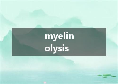 myelinolysis是什么意思