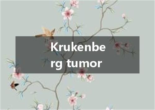 Krukenberg tumor是什么意思