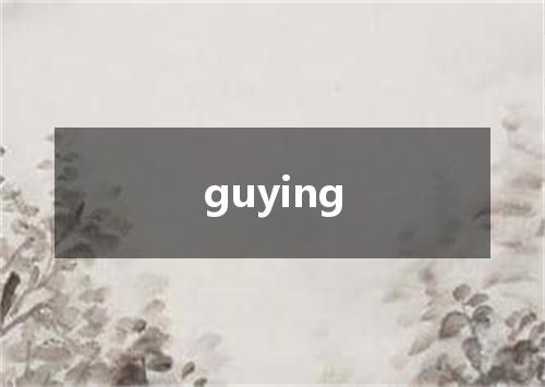 guying是什么意思