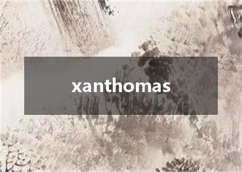 xanthomas是什么意思