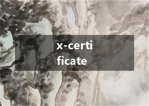 x-certificate是什么意思