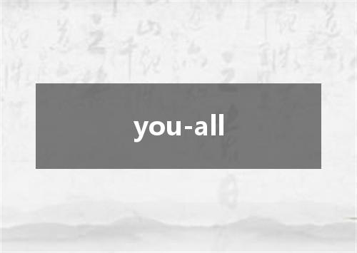 you-all是什么意思