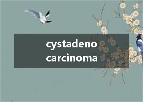 cystadenocarcinoma是什么意思