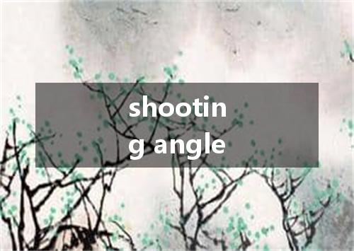 shooting angle是什么意思