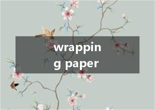 wrapping paper是什么意思
