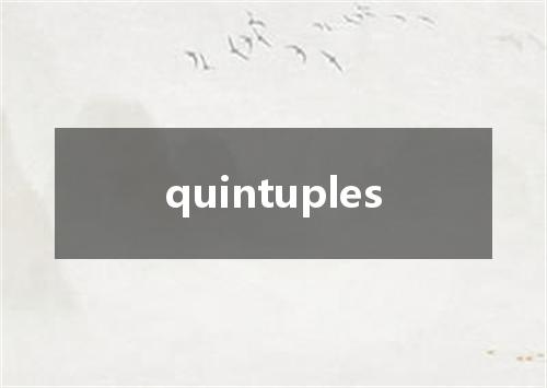 quintuples是什么意思