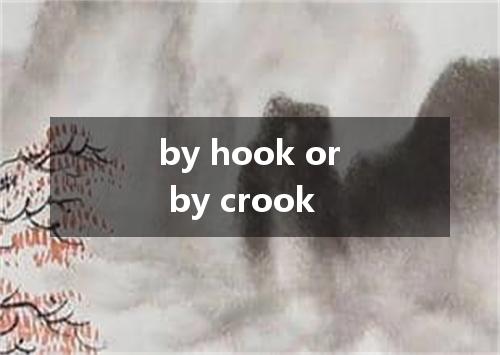 by hook or by crook是什么意思