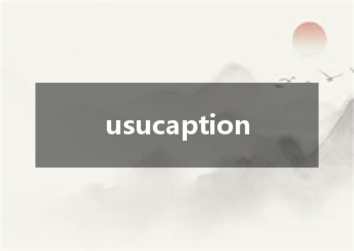 usucaption是什么意思