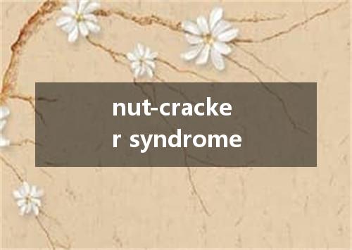 nut-cracker syndrome是什么意思