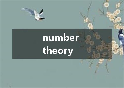 number theory是什么意思