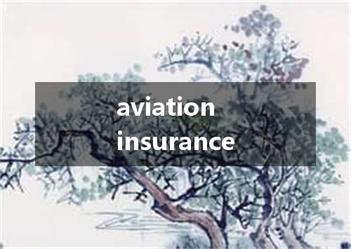 aviation insurance是什么意思