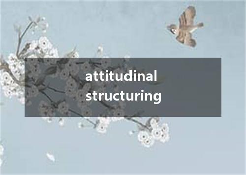 attitudinal structuring是什么意思