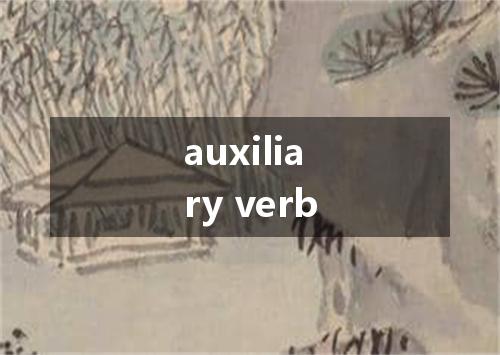 auxiliary verb是什么意思