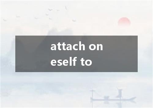 attach oneself to是什么意思