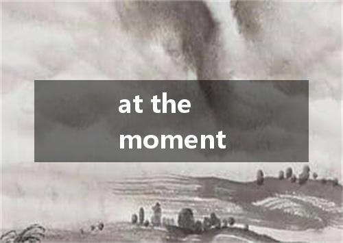 at the moment是什么意思