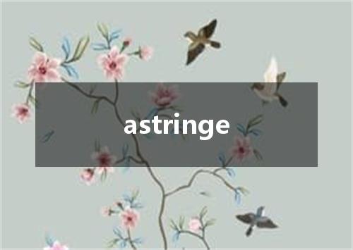 astringe是什么意思