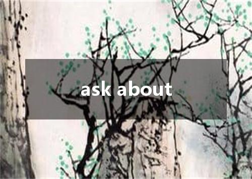 ask about是什么意思