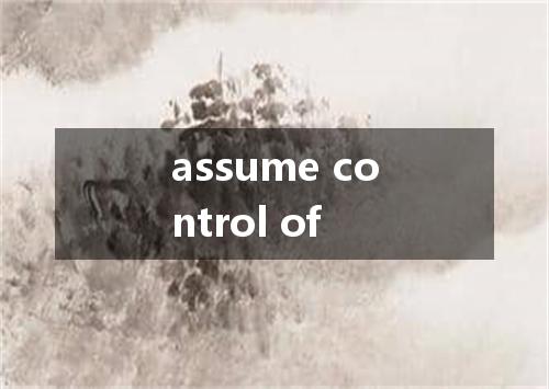 assume control of是什么意思