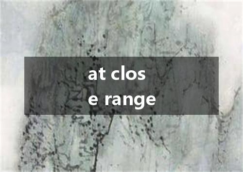 at close range是什么意思