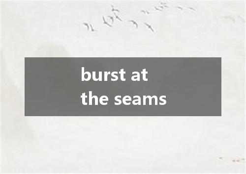 burst at the seams是什么意思