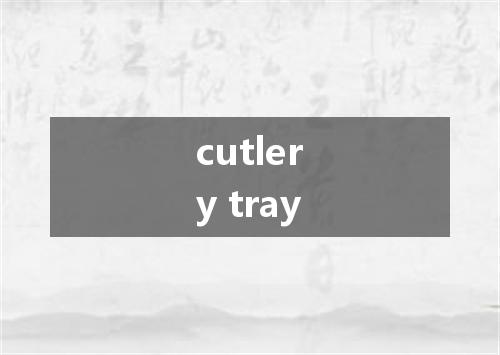 cutlery tray是什么意思