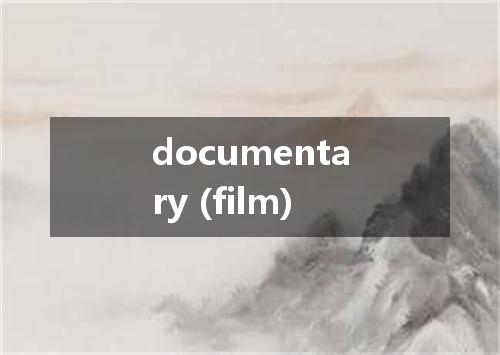 documentary (film)是什么意思