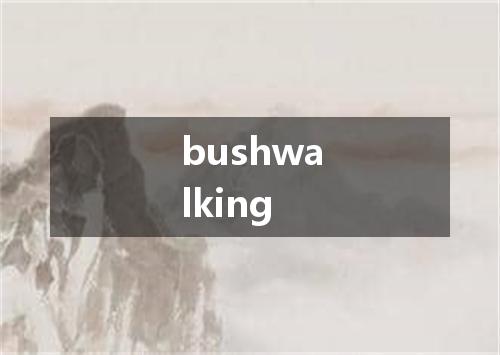 bushwalking是什么意思