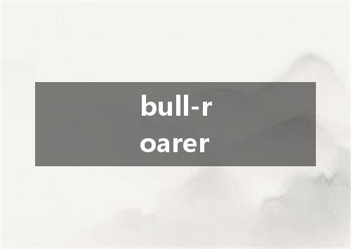 bull-roarer是什么意思