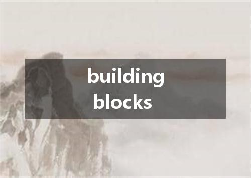 building blocks是什么意思