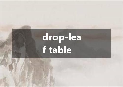 drop-leaf table是什么意思