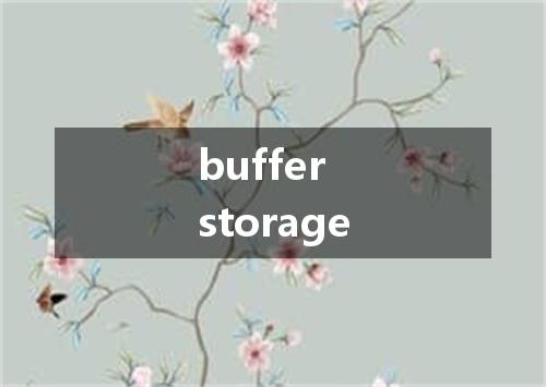 buffer storage是什么意思