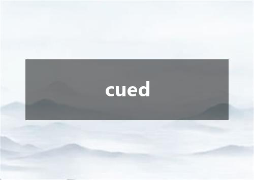 cued是什么意思