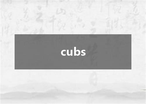 cubs是什么意思