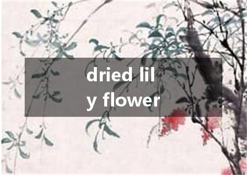 dried lily flower是什么意思
