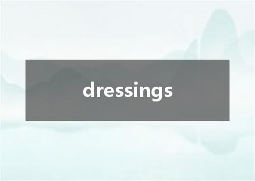 dressings是什么意思