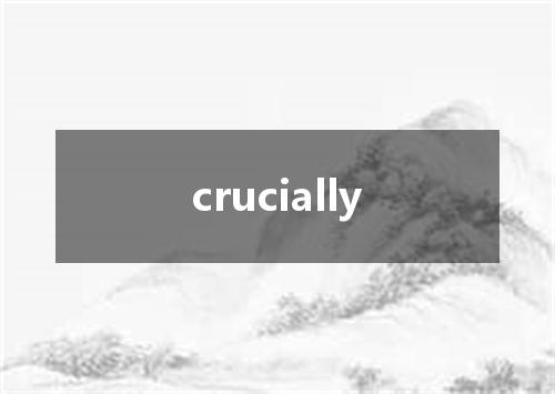 crucially是什么意思