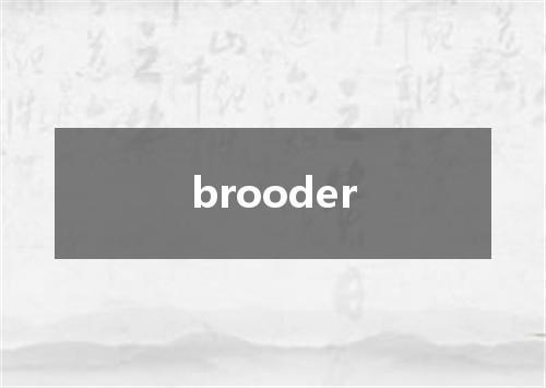 brooder是什么意思