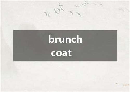 brunch coat是什么意思