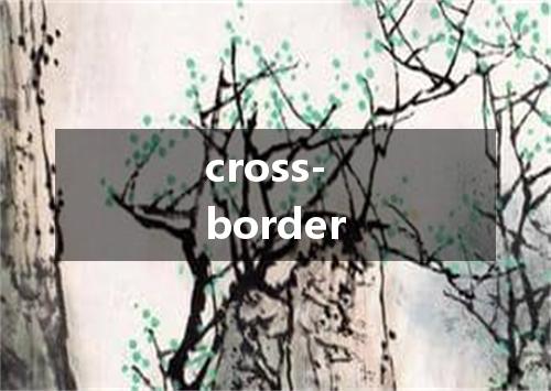 cross-border是什么意思