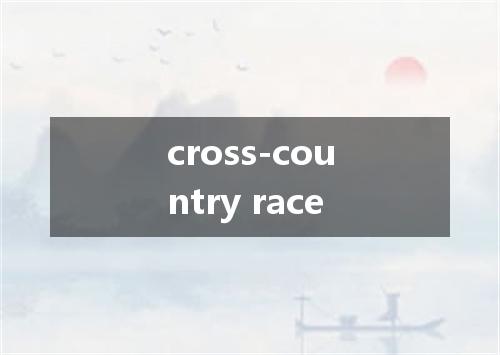 cross-country race是什么意思