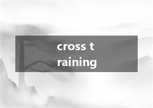 cross training是什么意思