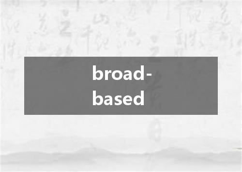 broad-based是什么意思