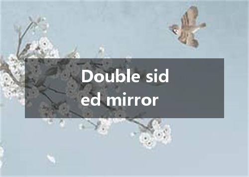 Double sided mirror是什么意思