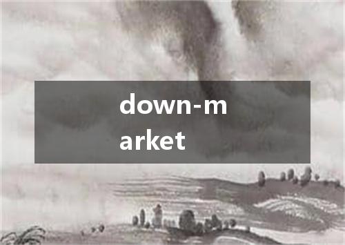 down-market是什么意思