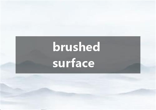 brushed surface是什么意思