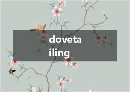 dovetailing是什么意思