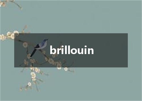 brillouin是什么意思