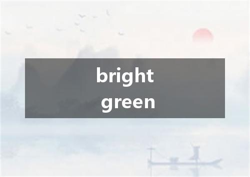 bright green是什么意思
