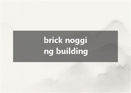 brick nogging building是什么意思